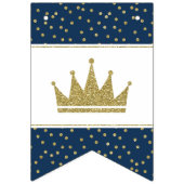 Hapy Birthday Banner in Blau und Gold (Erste Fahne)