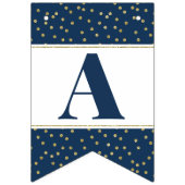 Hapy Birthday Banner in Blau und Gold (Dritte Fahne)