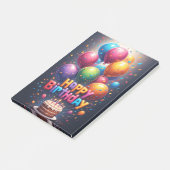 Hapy Birthday Cake Post-It Notes Klebezettel (angewinkelt)