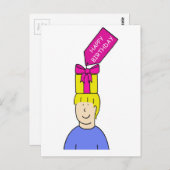 Hapy Birthday Hairstylist Postkarte (Vorne/Hinten)