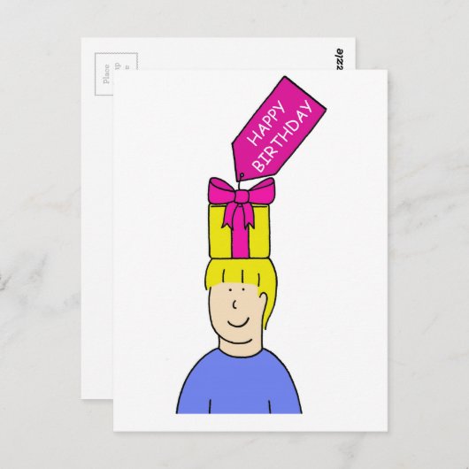 Hapy Birthday Hairstylist Postkarte (Vorne/Hinten)