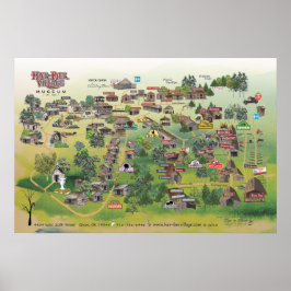 Har-Ber Village Museum Map Poster