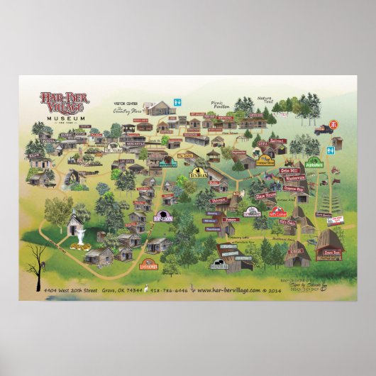 Har-Ber Village Museum Map Poster (Vorne)