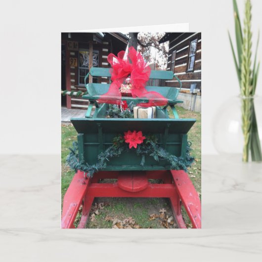 Har-Brustbeerendorf-Pferdeschlitten 2014c Feiertagskarte (Vorderseite)