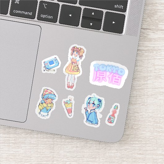 Harajuku Anime Girl Aufkleber (Detail)