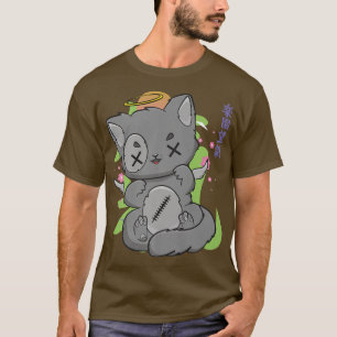 Harajuku Cat Anime Neko Pastel Goth Angelcore Saku T-Shirt