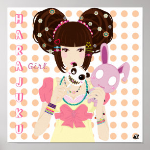 Harajuku Girl Yuriko Poster