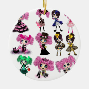 Harajuku Girls - Lolita fashionistas Keramikornament