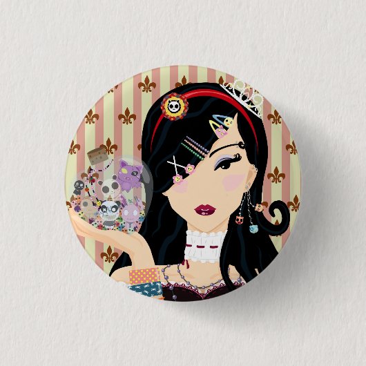 Harajuku Mädchen Mayumi Button (Vorderseite)