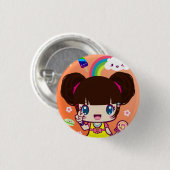 Harajuku Mädchen Yuriko Button (Vorne & Hinten)