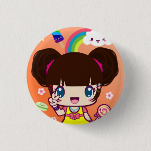 Harajuku Mädchen Yuriko Button