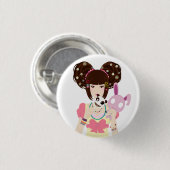 Harajuku Mädchen Yuriko Button (Vorne & Hinten)