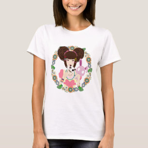 Harajuku Mädchen Yuriko eingefaßt T-Shirt