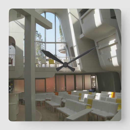 Harajuku Protestant Church, Tokio, Japan Quadratische Wanduhr (Vorderseite)