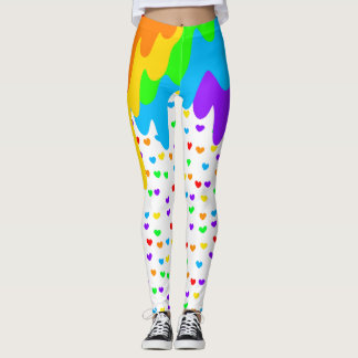 Harajuku Rainbow Farbige Leggings