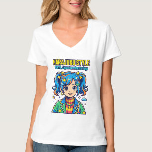 Harajuku-Stil Tokyo Japan Reiseplakat Logo Mädchen T-Shirt