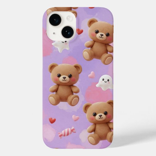 Harajuku Style: Teddy Bars und Geister von Natasha Case-Mate iPhone Hülle (Rückseite)