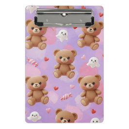 Harajuku Style: Teddy Bars und Geister von Natasha Mini Klemmbrett