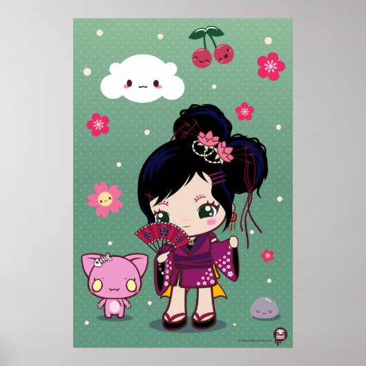 Harajuku Wamono Girl Ayaka Poster (Vorne)