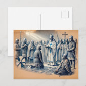 Harald Bluetooth Zeichnend in Pastel Chalk Postkarte (Vorne/Hinten)