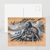 Harald Fairhair in Pastel Chalk Zeichnend Postkarte (Vorne/Hinten)