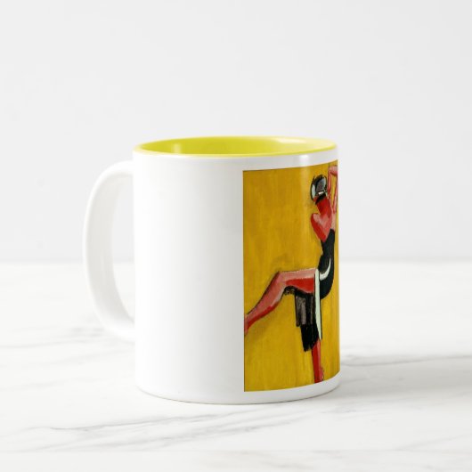 Harald Giersing, Dancer on Yellow Background, 1920 Zweifarbige Tasse (Vorderseite Links)