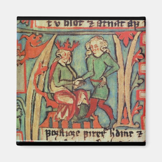 Harald I Fairhair begrüßt Guthrum "Flateybok" Magnet (Vorne)