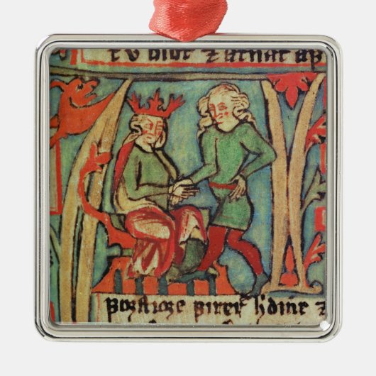 Harald I Fairhair grüßenGuthrum 'Flateybok Ornament Aus Metall (Vorne)