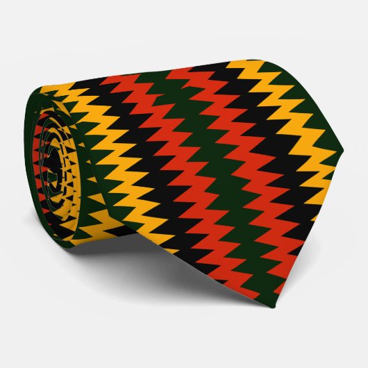 Harambe Afrocentric Print Krawatte (Gerollt)