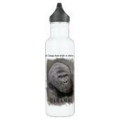 Harambe (Graphite Zeichnend) Edelstahlflasche (Rechts)
