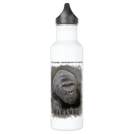 Harambe (Graphite Zeichnend) Edelstahlflasche