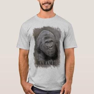 Harambe (Graphite Zeichnend) große Bildgröße T-Shirt