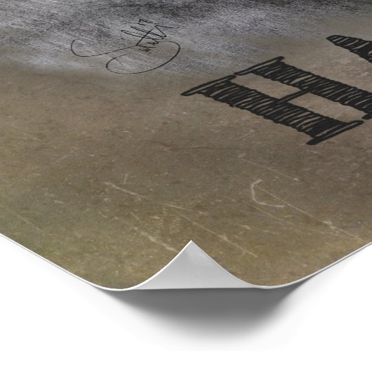 Harambe (Graphite Zeichnend) Poster (Ecke)