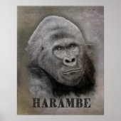 Harambe (Graphite Zeichnend) Poster (Vorne)
