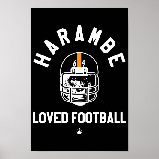 Harambe Loved Football Poster (Vorne)