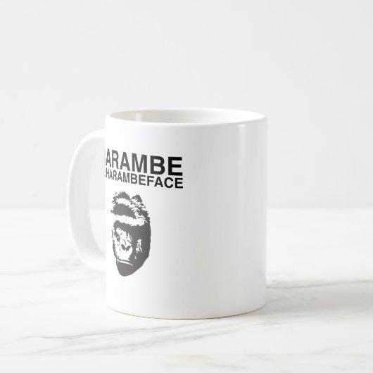 Harambe McHarambeface Kaffeetasse (Vorderseite Links)