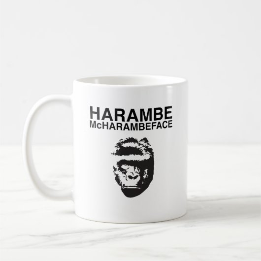 Harambe McHarambeface Kaffeetasse (Links)