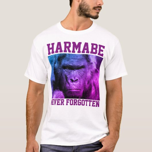 HARAMBE NIEMALS VERGESSEN T - Shirt (Vorderseite)