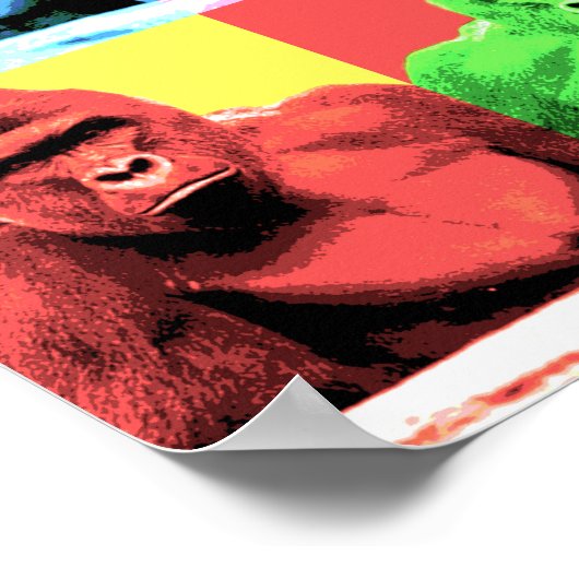 Harambe Pop Art Poster (Ecke)