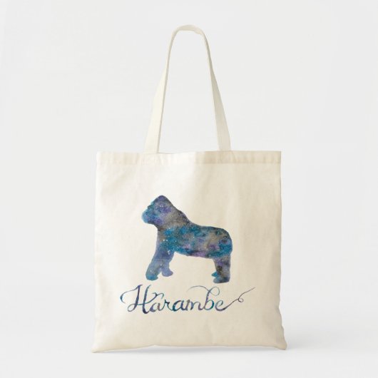 Harambe Watercolor-Taschen-Tasche Tragetasche (Vorne)