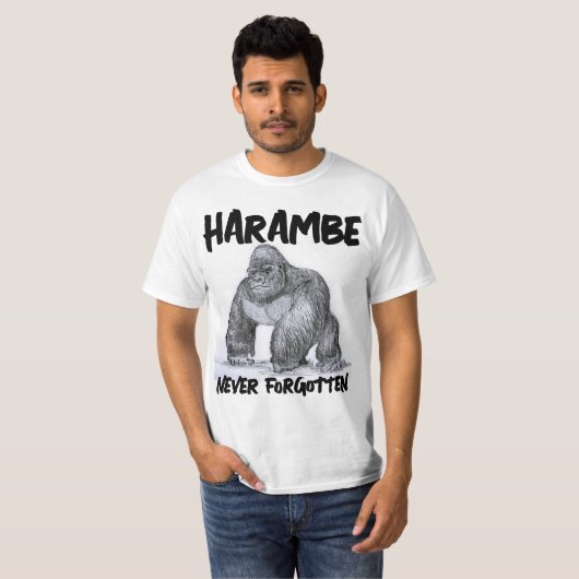 HARAMBE Zoo GORILLA T - Shirt (Vorne ganz)