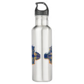 Harare Skyline Edelstahlflasche (Rückseite)