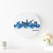 Harare Zimbabwe Skyline Blue Große Wanduhr (Zuhause)
