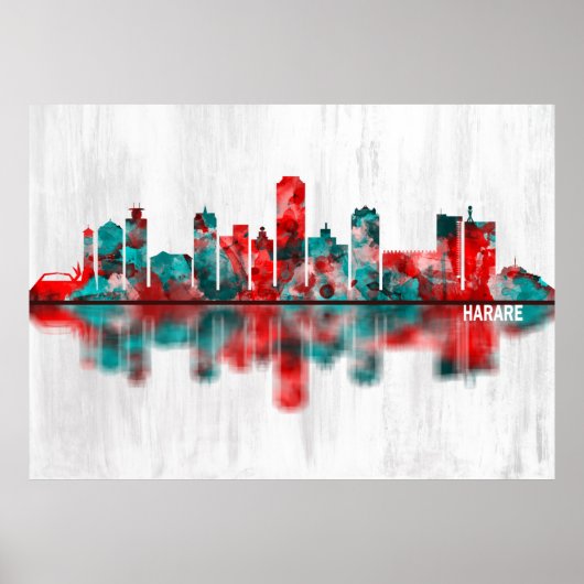 Harare Zimbabwe Skyline Poster (Vorne)