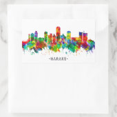 Harare Zimbabwe Skyline Rechteckiger Aufkleber (Tasche)