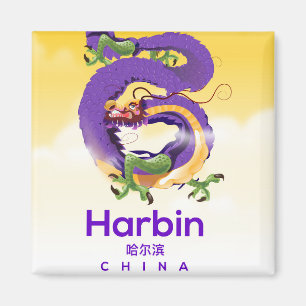 Harbin China Dragon Reiseplakat Magnet