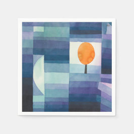 Harbinger of autumn abstract watercolor Paul Klee Serviette