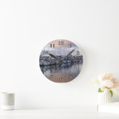 Harbor at San Pedro Wall Clock Runde Wanduhr (Zuhause)