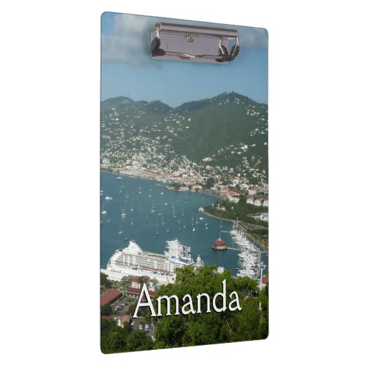 Harbor at St. Thomas US Virgin Islands Klemmbrett (Rechts)