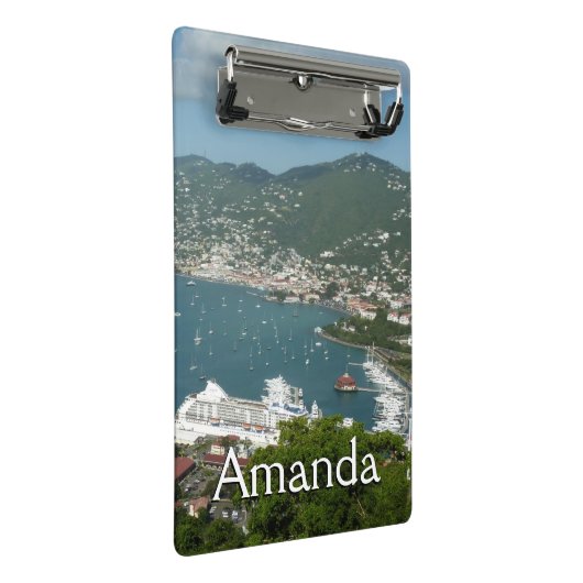 Harbor at St. Thomas US Virgin Islands Mini Klemmbrett (Schrägansicht)